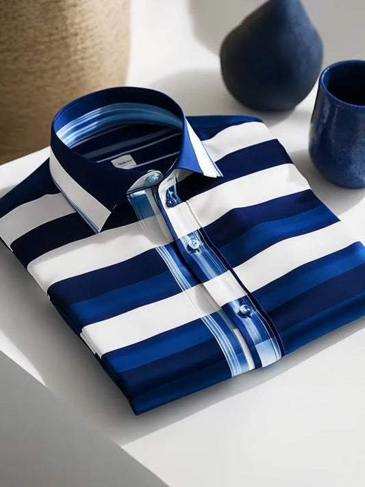 Men's Luxury Business Long Sleeve Shirt M Lilen