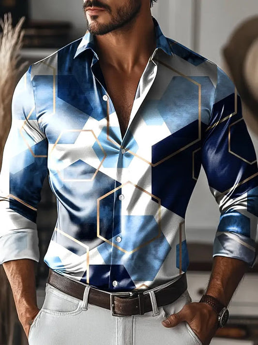Men's Vintage Long Sleeve Shirt M Lilen